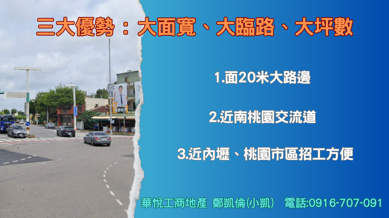 其他工業用地[⭐近南桃園交流道⭐20米大路邊⭐近內壢、桃園市區]