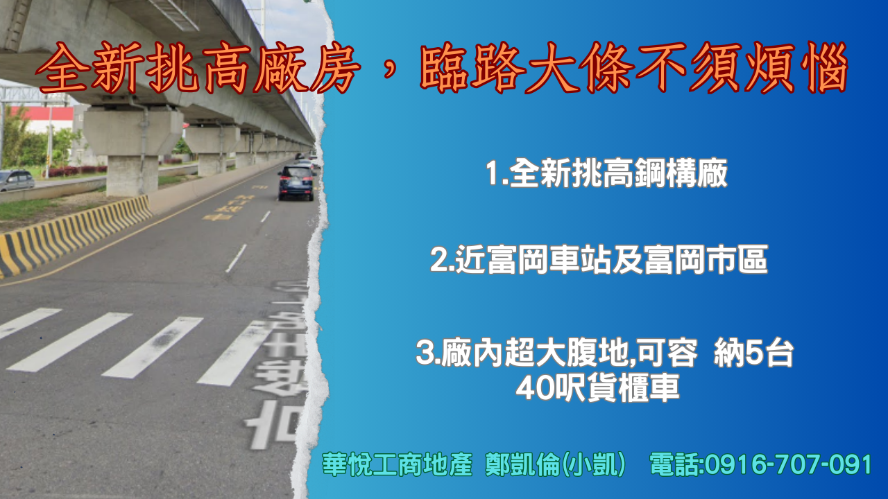其他工業用地[⭐ 可容納40呎貨櫃車5台⭐全新挑高廠⭐廠內腹地超大]