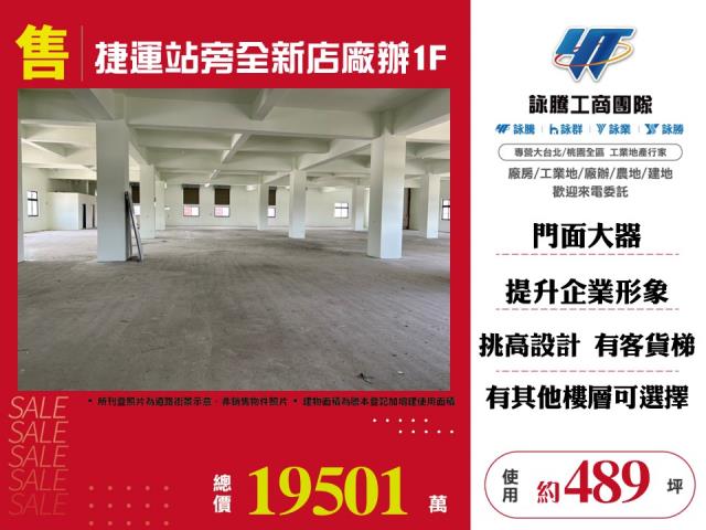 其他工業用地[捷運站旁全新店廠辦1F-125]