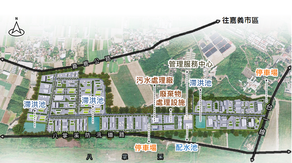 嘉義水上園區(滯洪池、配水池、污水處理廠、廢棄物處理設施、管理服務中心、停車場)