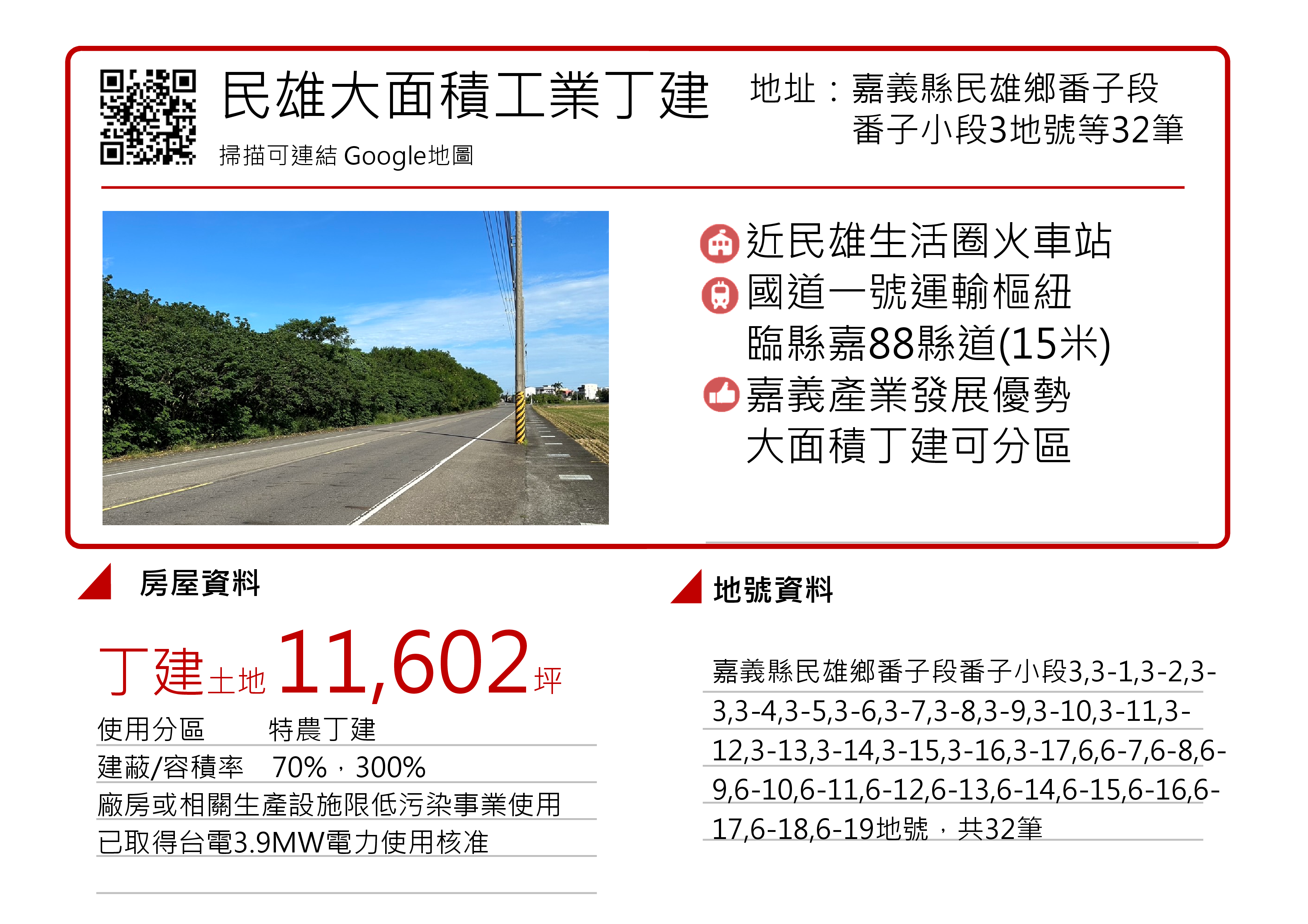 其他工業用地[嘉義縣民雄鄉_嘉88縣道(柳溝大排)_番子段番子小段]
