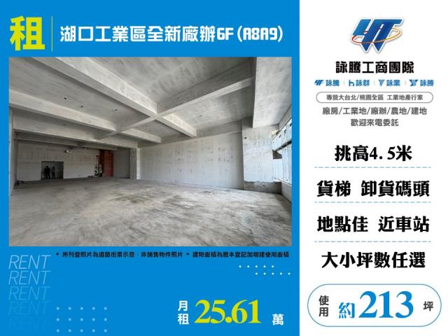 新竹產業園區[湖口工業區全新廠辦6F(A8A9)155]