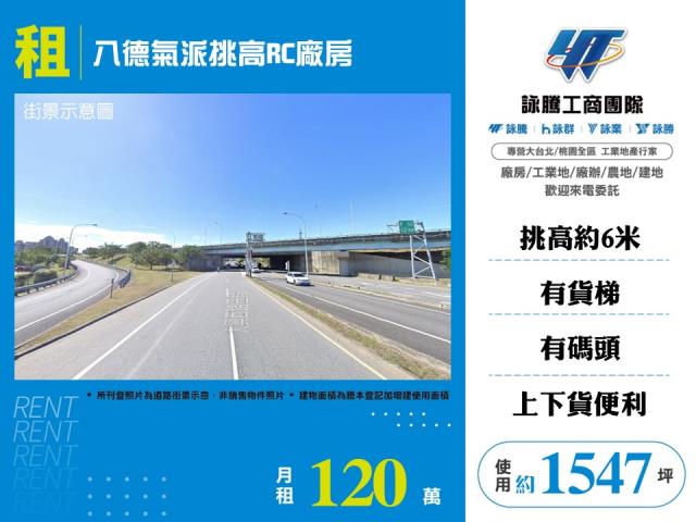 其他工業用地[八德氣派挑高RC廠房127]